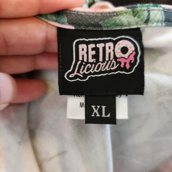 Retrolicious Womens Greta Dress Size XL Multicolor Floral V-Neck Retro Modcloth - Picture 2 of 15